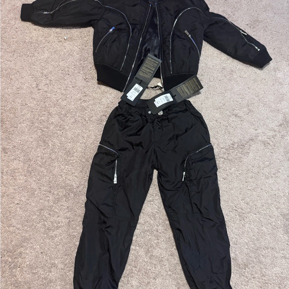 Versace Black Quilted Jacket and joggers - Picture 4 of 6